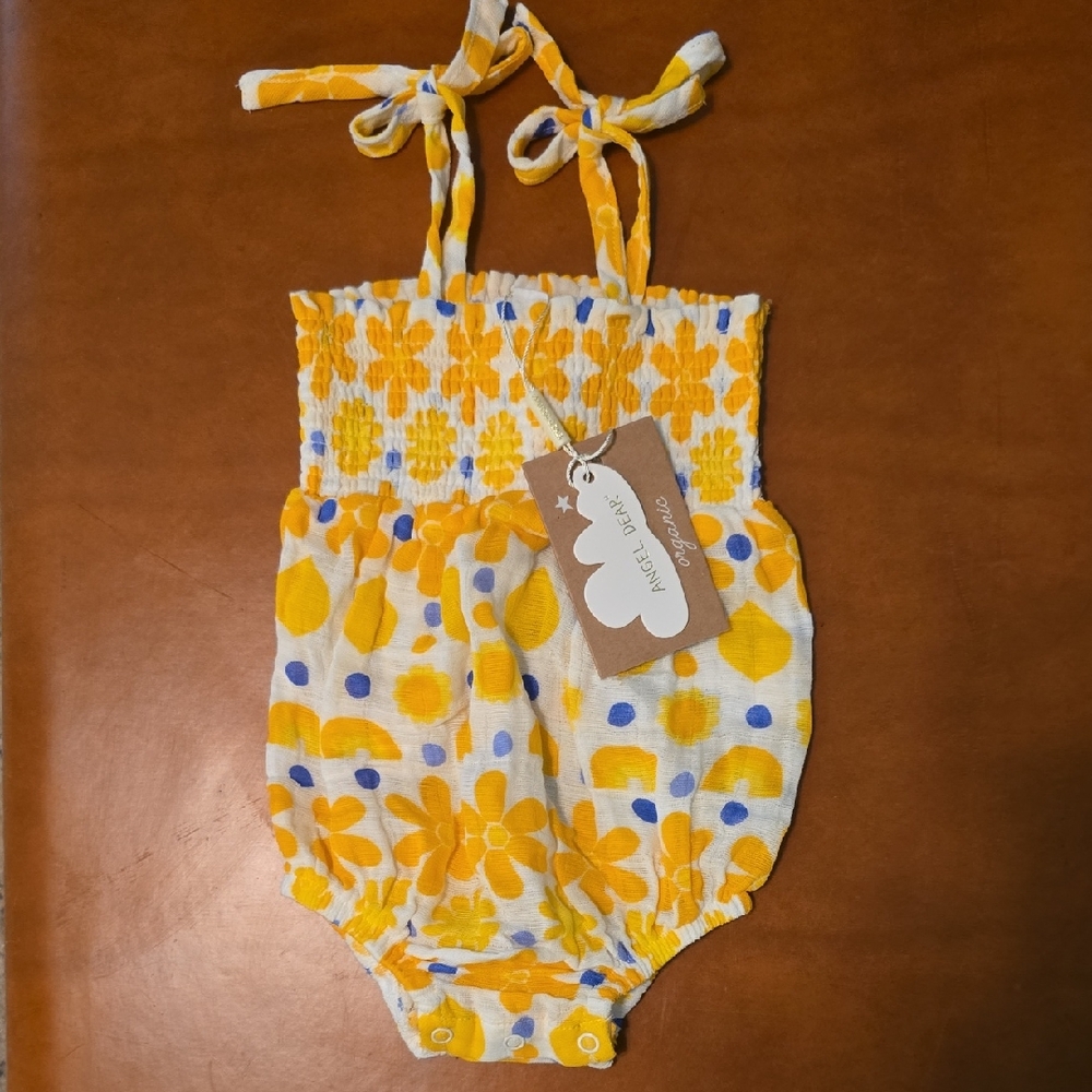 Yellow Floral Baby Romper